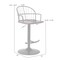 Armen Living Edward Adjustable Black Wood and Metal Barstool LCEWBABLBL - alternate 3